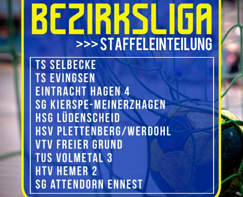 Staffeleinteilung Bezirksliga Herren 1 HSG Lüdenscheid